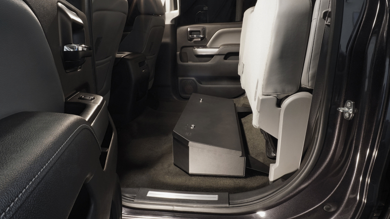 GMC Sierra 1500 Underseat Lockbox - Rear 60% Bench Seat - Tuffy Products - 2/3 Length with Keyed Lock - Black - `07-`19